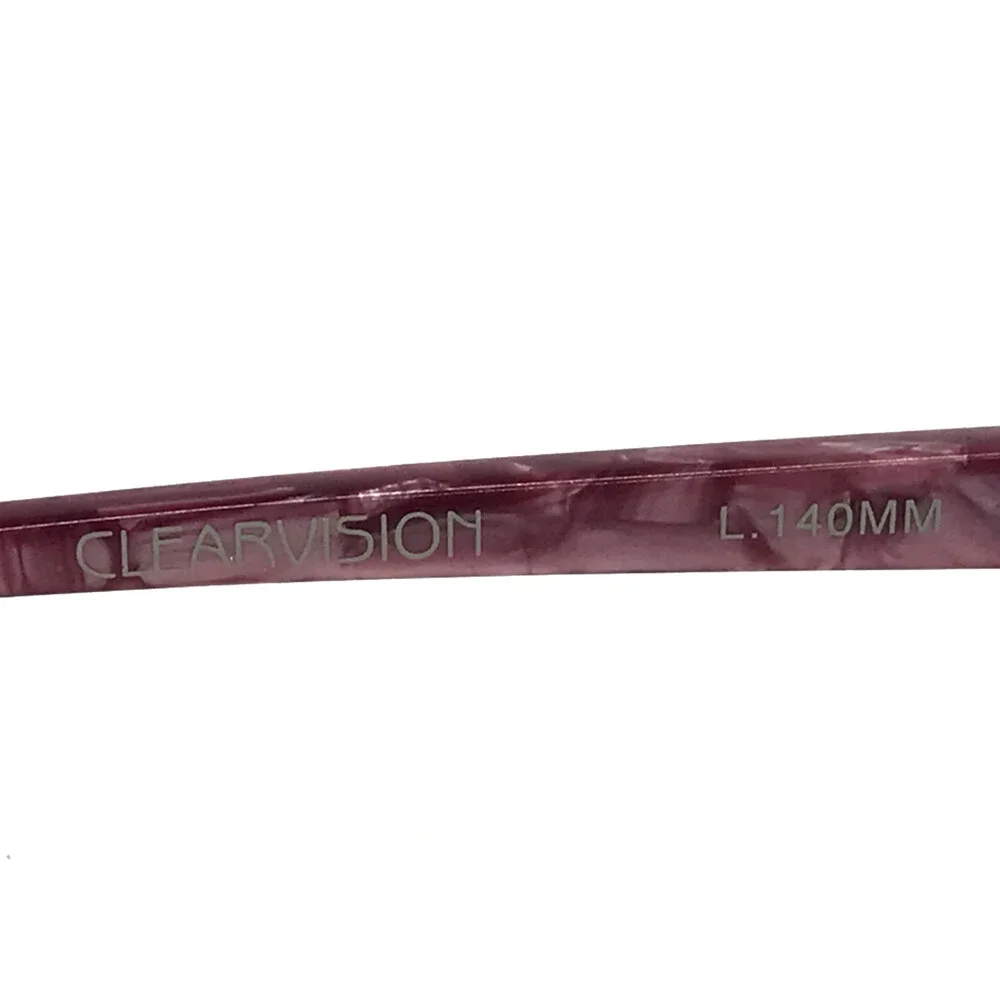 Clear Vision Eyeglasses Frames SOFIA ROSE Pink Purple Oval Half Rim 58-18-140